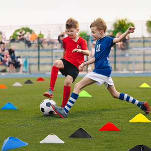Dischi Triangolari per Allenamento <span class=keywords><strong>Calcio</strong></span>, Leggeri in Materiale PE, Marcatori Durevoli per <span class=keywords><strong>Calcio</strong></span>, Coni per Agilità e Coordinazione all'Aperto - Product Image 6