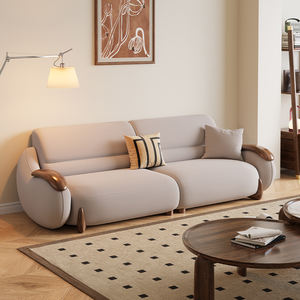 हॉट-सेलिंग लक्जरी चीनी शैली ठोस लकड़ी फ्रेम एक-बैठे सोफे बिस्तर लिविंग रूम या चमड़े के साथ होटल के लिए विस्तार योग्य - Product Image 5