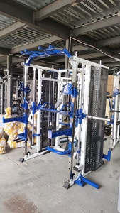 <span class=keywords><strong>Machine</strong></span> Smith multifonctionnelle XINRUI avec câbles de poulie Cross Squat Power Simith Rack Cage Gym Center - Product Image 6