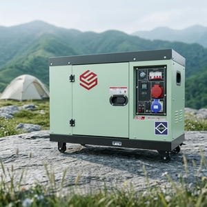 เครื่องกำเนิดไฟฟ้าดีเซลเคลื่อนที่แบบเฟสเดียวคุณภาพสูง เงียบพิเศษ ขนาด 5KW-15KW แรงดันไฟฟ้า 110V 220V 380V สำหรับการตั้งแคมป์ - Product Image 3
