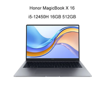 H-onor laptop Magicbook X16 Intel Core I5-12450h 16GB RAM 512GB SSD 42wh komputer Notebook baterai besar PC