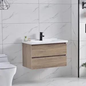 Vanity Kamar Mandi 32 Inci Lemari Kamar Mandi Kayu Lapis Vanity Kamar Mandi Kecil Murah dengan Wastafel