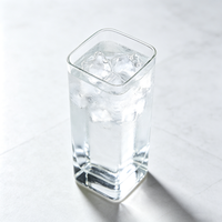 Verre à boire haut de gamme de style nordique, design carré léger et simple, idéal pour les fêtes, le vin, les cocktails et les boissons froides