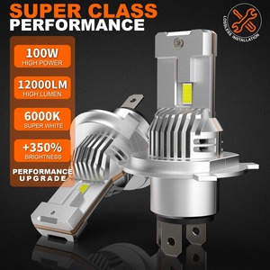 Công suất cao <span class=keywords><strong>H4</strong></span> 100 wát 12000lm Led Đèn Pha cắm chơi cao Chùm thấp CSP chip H7 9005 9006 mát trắng Led Đèn Pha - Product Image 2