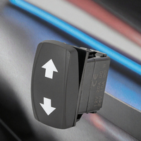 Interrupteur à bascule marin 3 positions ON-OFF-ON avec double bouton fléché 12V/24V 20A robuste IP65 pour voiture, bateau, camping-car, automobile