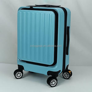 Valise à bagages de cabine Harshell Spinner Wheels de couleur rose approuvée par la compagnie aérienne avec serrure TSA et compartiment avant - Product Image 5