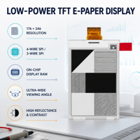 Module E-ink 2,7 pouces 176x246, Interface SPI, Écran TFT Papier Électronique, Montage sur Panneau, CI de Pilote SE8210, pour Appareils Connectés Intelligents et ESL