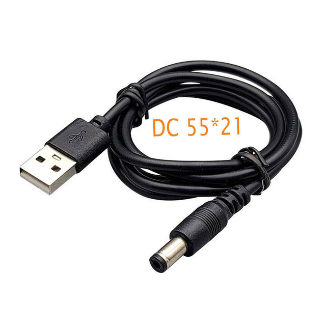 Hot USB 2.0 Type a Male to 5.5 X 2.1mm DC 5V Power Plug Barrel Connector Charge Extension Charging Cable Cord Wire Kabel 1/1.2M