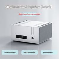 Boîtier d'amplificateur HIFI tout en aluminium BRZHIFI FM711MK2, châssis métallique durable pour amplificateurs audio, parfait pour une utilisation en studio
