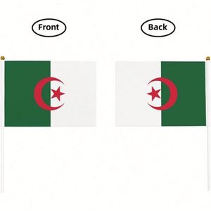 ธงมินิแบบพกพาของแอลจีเรีย พิมพ์ลายดิจิทัลบนผ้าโพลีเอสเตอร์ ขนาด 5.5x8.2 นิ้ว สำหรับงานปาร์ตี้ งานประชุม และตกแต่ง ขายส่ง - Product Image 3