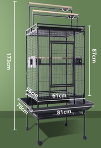 Jaula Grande <span class=keywords><strong>para</strong></span> Loros al por Mayor con Plataforma de Juego + Bandejas de Alimentación + Cierre Oculto <span class=keywords><strong>para</strong></span> Cría y Descanso - Product Image 6