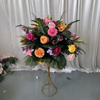 IFG Fartory Boule de fleurs artificielles en soie tropicale de haute qualité de 65 cm pour la décoration de centre de table de mariage