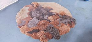 Tappeto in Lana Jacquard Classico Personalizzato con Motivi Foresta/Lago/Erba, Fatto a Mano, Morbido e Peloso, Tuftato a Mano, Eco-Friendly, Antiscivolo - Product Image 3