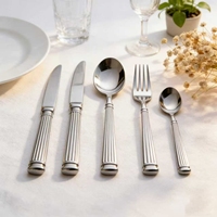Ensemble de couverts de mariage en acier inoxydable 304 de luxe, finition miroir argentée royale, durable, de haute qualité, compatible lave-vaisselle, 4/12/24 pièces