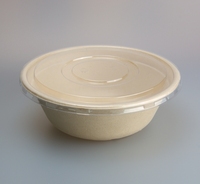 Bols de bagasse blancs jetables imprimés personnalisés 8oz 12oz 16oz 24oz 32oz avec couvercles pour le camping