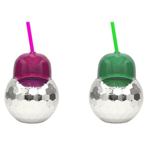 Vaso de Fiesta Reutilizable de 20 oz con Pajita, Personalizado, Hermoso, Colorido, con Diseño de Gorra de Béisbol <span class=keywords><strong>Disco</strong></span>, Galvanizado - Product Image 6