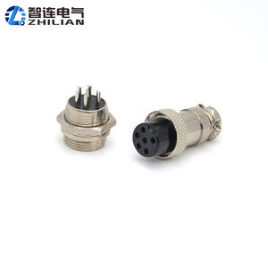 Авиационный разъем GX16, 2-5 контактов, для монтажа на панель, водонепроницаемый IP67, ZLconnector, нержавеющая сталь/цинковый сплав, штекер/гнездо - Product Image 4