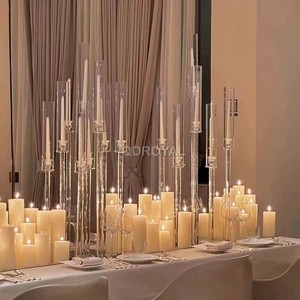 Centros de Mesa para Bodas, Decoración de Cristal Transparente, Candelabros Altos, Portavelas de Acrílico y Plástico - Product Image 5