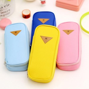 大容量创意纯色面料铅笔袋定制标志学校笔盒厂家批发 - Product Image 4