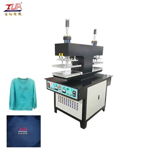 Soft Silicone Rubber Labels Double Stations Embossing and deboss Machine For T-shirt Garment Jeans Patchs