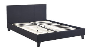 סיטונאי מרופד ראש המיטה מלכת מלך גודל קטיפה עור מיטת מסגרת עם מזרן - Product Image 2