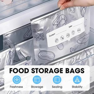 Maßgefertigte Gefrierbeutel mit Reißverschluss Lebensmittelechte Gefrierbeutel für Obst Fleisch Frischhaltende Ziplock-Beutel für Lebensmittelverpackungen - Product Image 3