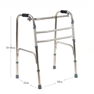 2023 Venta caliente entrenamiento de rehabilitación 4 ruedas plegable Acero inoxidable médico ayuda para caminar con ruedas - Product Image 1