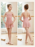 Robe de ballet sans manches en 5 couleurs, justaucorps une pièce avec jupe, tenue de danse en tulle, costumes de ballet pour filles