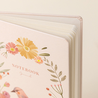 Carnet de luxe à couverture rigide ou carnet personnalisé pour femmes, carnet à fleurs Simple et mignon, personnalisé et promotionnel pour l'école