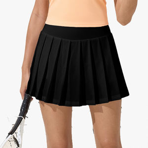 Jupe plissée taille haute pour femme avec doublure anti-transparence, séchage rapide, idéale pour le tennis et le yoga, polyvalente et décontractée - Product Image 1