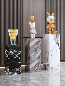 Sculpture de colonne décorative en dalle de marbre pour exposition, hôtel, <span class=keywords><strong>club</strong></span> - Product Image 1