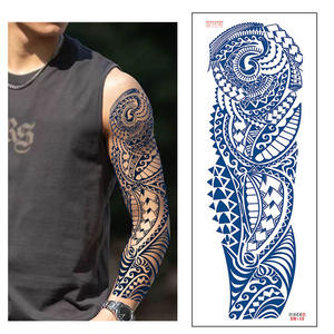Adesivi per Tatuaggi Temporanei a Braccio Intero per Uomo e <span class=keywords><strong>Donna</strong></span>, a Base di Erbe, Design Floreale Americano e Cinese - Product Image 6