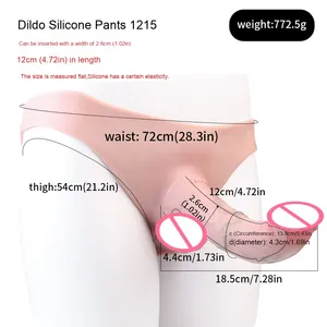 Jouet sexuel réaliste en silicone à l'envers creux adulte travesti décoratif faux pénis avec triangle pantalon en cuir doux portable - Product Image 5