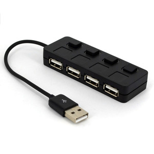 USB <strong>2</strong>.0 <strong>HUB</strong> Splitter with Independent Switch for Computer to Connect up to Four Devices with Indicator Lights - 4-<strong>port</strong> <strong>Hub</strong> - Product Image 2