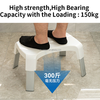 Chaise de bain courte pour personnes handicapées HUALE HL-7200, moderne, en ABS, écologique, pour salle de bain, salle de douche pour personnes âgées