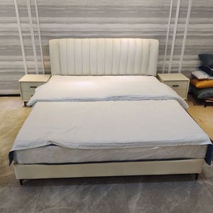 <span class=keywords><strong>Lit</strong></span> rembourré <span class=keywords><strong>de</strong></span> luxe Queen Size Mobilier <span class=keywords><strong>de</strong></span> chambre à coucher moderne en <span class=keywords><strong>tissu</strong></span> avec tête <span class=keywords><strong>de</strong></span> <span class=keywords><strong>lit</strong></span> matelassée et cadre robuste - Product Image 3