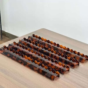 Soportes magnéticos de acrílico para Mahjong con empujadores de 20 pulgadas y 19 pulgadas, transparentes, con diseño de concha de tortuga, para fichas de Mahjong, accesorios para el juego de Mahjong - Product Image 3