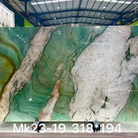 Dalles de quartzite vert Patagonia Cristallo Fuchsite polies de 20 mm pour murs rétroéclairés et comptoirs