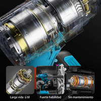 Llave de Impacto Eléctrica Profesional de 21V, Juego de Taladro Atornillador Inalámbrico con Batería, Combinación de Herramientas de Trinquete Eléctrico