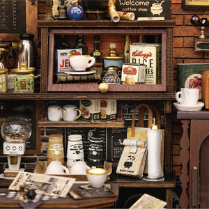 CUTEROOM Maison de poupée à construire soi-même, café vintage F-041 - Product Image 4