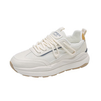 Semelle extérieure en caoutchouc à lacets femmes respirant marche style sports Gym Jogging Tennis Fitness chaussures blanches baskets pour femmes