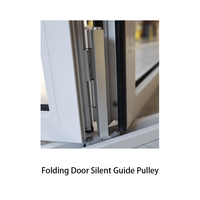 Porte pliante en aluminium / Porte à double battant 6060-T66 à rupture de pont thermique pour villa, patio, insonorisée, certifiée ISO9001, pour salle de bain de luxe, entrée d'hôtel 5 étoiles