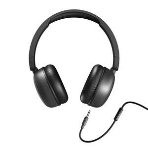 Casque audio Soundspire (100% plastique recyclé, câble détachable, microphone, assistant vocal) - Noir - Product Image 4