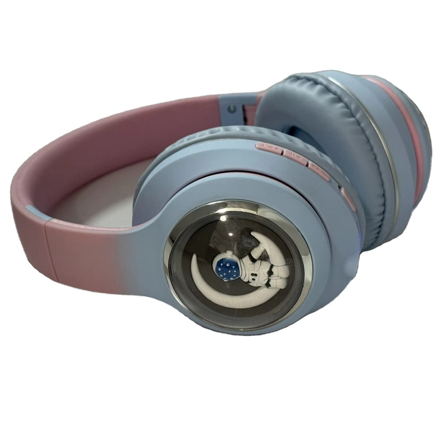 Spaceman Module Cute Cartoon Pet BT 5.3+EDR Children's Headphones Foldable Ears Light up Gaming Headset