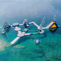 Équipement de jeux aquatiques commerciaux, parc aquatique gonflable flottant, ensemble de parc aquatique gonflable géant pour les loisirs sur la plage