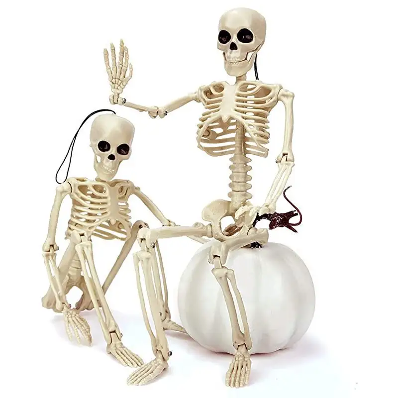 Accessoires humains grand squelette suspendu animé Halloween corps entier squelette blague accessoires pour la décoration de fête faveurs de fête