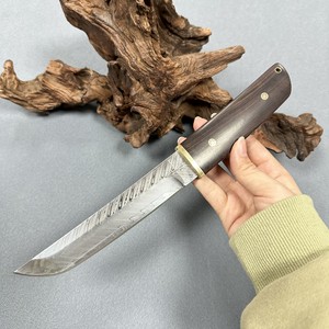 VG10บูชิโดขนาดเล็กสไตล์ญี่ปุ่นใบมีดเหล็กโบวี่แบบตายตัวพร้อมปลอกสายดาบไม้มะเกลือ - Product Image 6