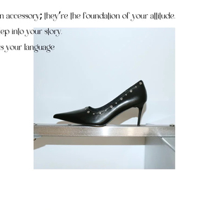 Scarpe da <span class=keywords><strong>Donna</strong></span> Nere con Punta Affusolata in Pelle Verniciata e Rivetti, Tacco a Spillo, Design Elegante in Vera Pelle Bovina di Primo Strato - Product Image 3