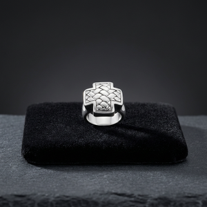 Anillo Cruzado Tejido Religioso para Mujer - Plata 925 - Product Image 2