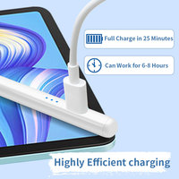 Pena Sentuh Tablet Kapasitif Aktif Pengisian Daya Tipe-C Sensitivitas Tinggi Premium Universal dengan Adsorpsi Magnetik dan Ujung Pena yang Dapat Diganti